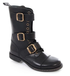 Boots & Braces - 12 Loch 3 Schnallen Steampunk Schuhe Gothik Ranger - Bild 1 von 1