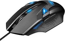 TECKNET RGB Gaming Mouse with 6 Programmable Buttons, Gaming Sensor up to 8000