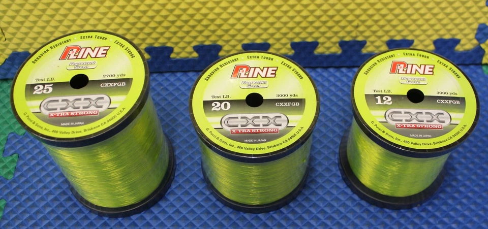 Línea de pesca verde fluorescente P-Line carrete a granel CXXFGB- ¡ELIGE EL PESO DE LA LÍNEA! Foto 1 de 1