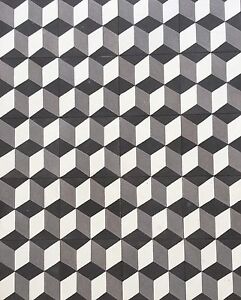 8x8 Hexagonal 3 Dimensional Encaustic Cement Floor and Wall Tile Bath (BOX OF 9)