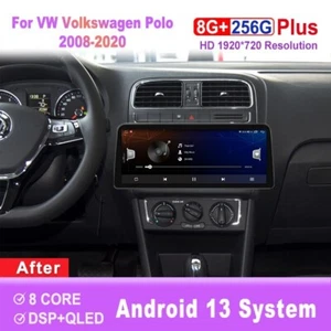 12.3 inch Screen Android Car Radio For VW Volkswagen Polo 2008-2020 Head Unit - Picture 1 of 8