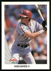 1990 Leaf #52 Von Hayes - Picture 1 of 2