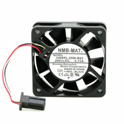 1 PCS New NMB 2406KL-05W-B59 Fan 24V 0.13A 60*60*15 3-pin - Image 1 of 2