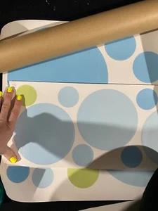 Pottery Barn Teen Bubble Dot Decor Stickers Wall Decal 38 Blue and Green New   - Picture 1 of 3