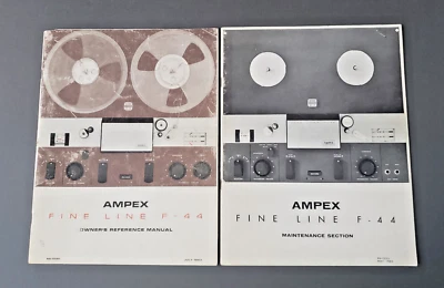 Manual de servicio AMPEX F-44 mantenimiento línea fina carrete a carrete *ORIGINAL* Foto 1 de 4