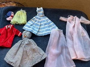 Vintage 1959 Barbie Lot of Clothes: Dresses, Nightgowns, Robe, Top - Picture 1 of 9