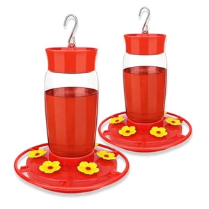 Hummingbird Feeder 2Pack Hummingbird Feeders Outdoors Hanging Ant and Bee Proof - Picture 1 of 7