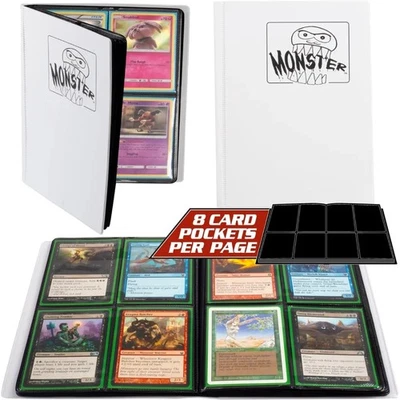 Monster 4 Pocket Trading Card Binder - Bolsos de carregamento lateral - Ótima ideia de presente - Imagem 1 de 4