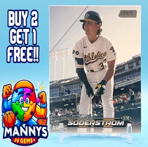 2024 Stadium Club Tyler Soderstrom 215 Oakland Athletics Rookie - Picture 1 of 2