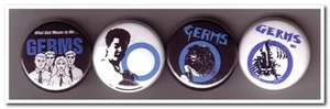 GERMS Botones Insignias Pins 4 Punk Rock Darby Crash - Imagen 1 de 1