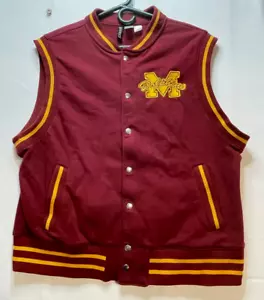 H&M Netflix Sex Education vest adult small Varsity Jacket Moordale Dolphins red - Picture 1 of 9