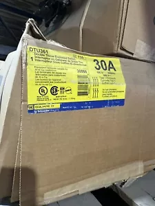 *NEW* Square D DTU361 30A 600V Heavy Duty Non-Fusible Double Throw Switch - Picture 1 of 2