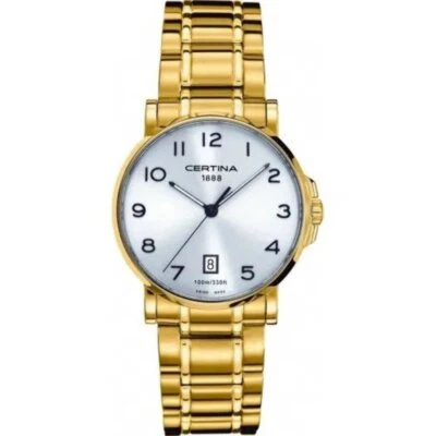 Certina DS Caimano C017.410.33.032.00 Men's Quartz Watch, Silver Dial, Gold-Tone - Image 1 of 4