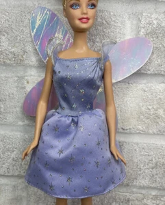 2001 Mattel Barbie, Tooth Fairy Wings, Sparkling Purple Dress, Pink Label #G16 - Picture 1 of 12