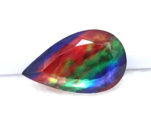 Piedra preciosa certificada corte pera orgánica ámolita doble natural de 42,00 quilates - Imagen 1 de 7