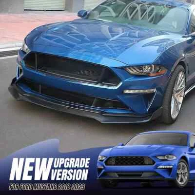Matte Front Spoiler Bumper Lip Splitter Chin For Ford Mustang GT V8 2018-2023 US - Image 1 of 4