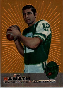 1996 Stadium Club Football "Joe Namath Finest and New Age" Insert Cards - Bild 1 von 9