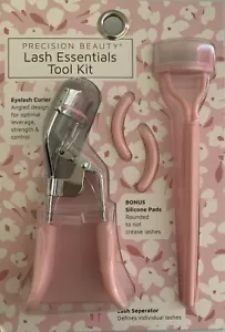 Precision Beauty Eyelash Curler And Lash Separator Tool Kit 4pc Pink - Picture 1 of 4