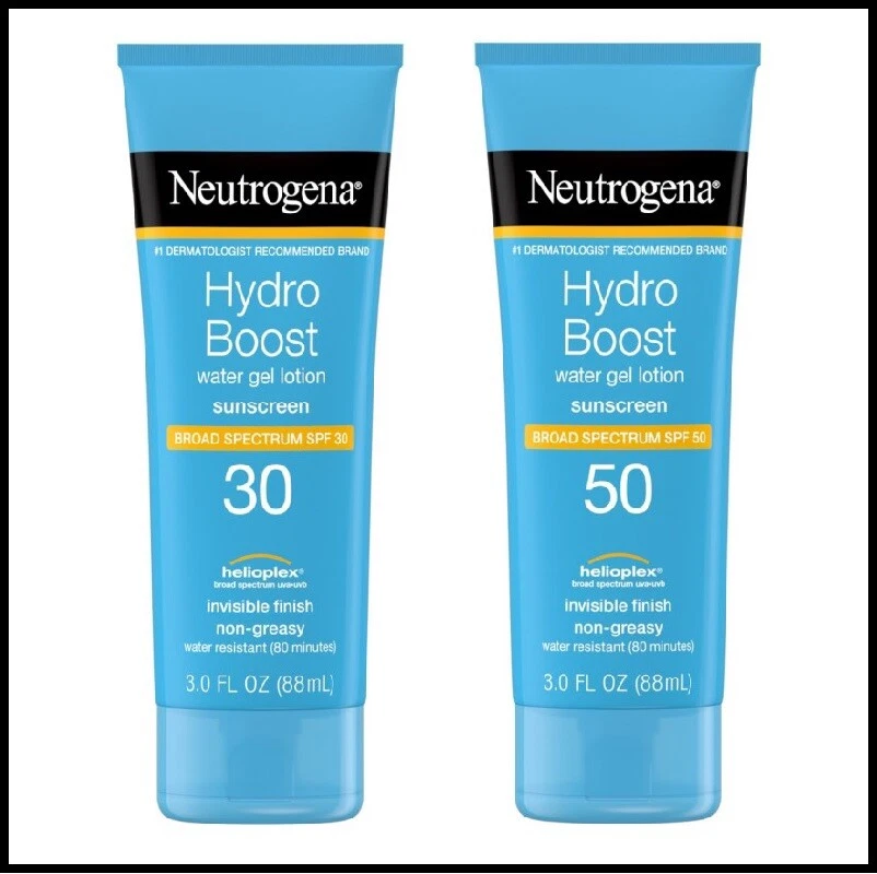 Neutrogena Hydro Boost Water Gel Lotion Sunscreen SPF 30 or 50 3oz YOU CHOOSE - Image 1 of 1