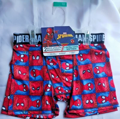 Marvel Spiderman - 2 Pack Boy's Boxer Briefs - Size 10 - New - Image 1 of 3