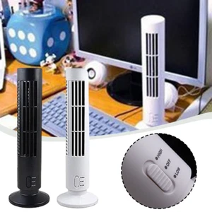 Bladeless Tower Fan Portable USB Cooling Fan Mini Quiet Desk Air Conditioner - Picture 1 of 10