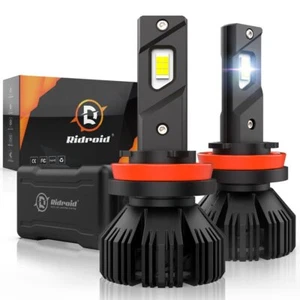 RIDROID H11 LED Headlight Kit Low Beam Bulb Super Bright 6000K Bulbs Free Return - Picture 1 of 20