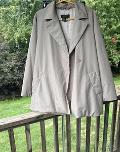 Zara WOMAN Khaki Gefütterte Jacke Damen Großer Mittellanger Mantel Reverskragen - Bild 1 von 23
