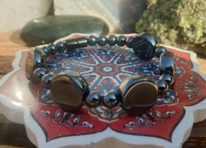 HEMATITE BRACELET MAGNETIC HEALING BIO THERAPY PAIN RELIEF ARTHRITIS - Picture 1 of 7