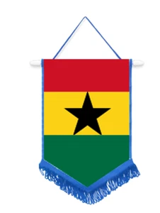 Ghana Car / Wall Pennant With Colour Border Great Souvenirs - Foto 1 di 9
