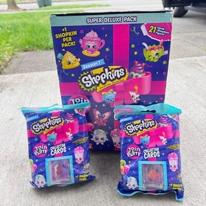 Shopkins Season 7 Lot of 2 Sealed Blind Bags Super Deluxe Packs with Display Box - Picture 1 of 6
