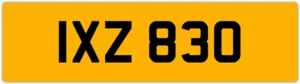 IXZ 830 I 3x3 DATELESS PRIVATE NUMBER PLATE ISAAC IAN IAIN ISLA IVAN IVY IVOR IS - Picture 1 of 1