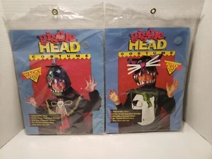 ULTRA RARE HTF Collectors VINTAGE 2 NIP Spearhead Giggle Head Costumes Halloween - Picture 1 of 9
