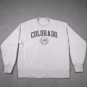 Colorado Buffaloes Champion Reverse Weave Sweatshirt Adult Large Gray Logo Men's - Picture 1 of 15