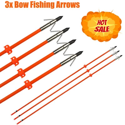 YLSIO Archer Fiberglass Bowfishing Arrows Archery Bow Fishing Hunting Arrowheads - Image 1 of 4