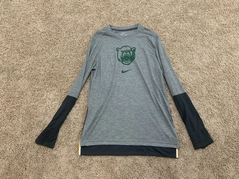 Team Issued Baylor Bears Football Gray Nike Long Sleeve Shirt Size Medium NCAA Cover