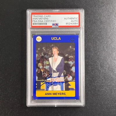 1991 Collegiate Collection Ann Meyers Signed Card AUTO PSA/DNA Slabbed UCLA - Image 1 of 2