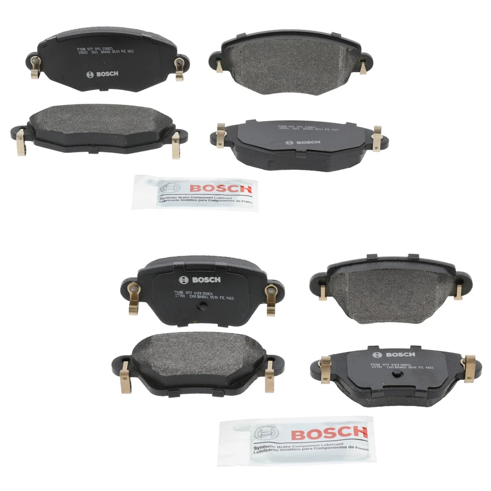 Bosch Quietcast Front Rear Semi-Met Disc Brake Pads Kit For Jaguar X-Type 02-05 - Image 1 of 1