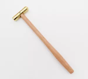 Messinghammer Schmuck Uhr Reparatur Holzgriff 8 1/2" 2,2 Unzen Werkzeug NEU - Bild 1 von 3