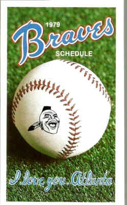 1979 Atlanta Braves Pocket Schedule - FREE SHIPPING! - Image 1 of 3