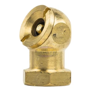 1/4" Air Tire Chuck Hex Ball Foot Solid Brass Tire Inflator Air Hose Attachment - Picture 1 of 6