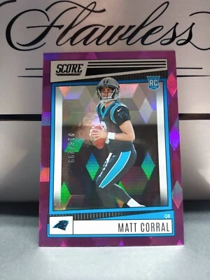 2022 Panini Score RC Matt Corral #302 SP Purple Holo Cubic Prizm #016/299 - Image 1 of 2
