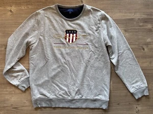 Gant Archive Shield C-Neck Größe: 3XL Herren Sweatshirt, grau meliert - Bild 1 von 4