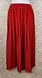 Vintage Susan Bristol Plissee Maxirock einfarbig rot Academia Cottagecore Größe 8 - Bild 1 von 6