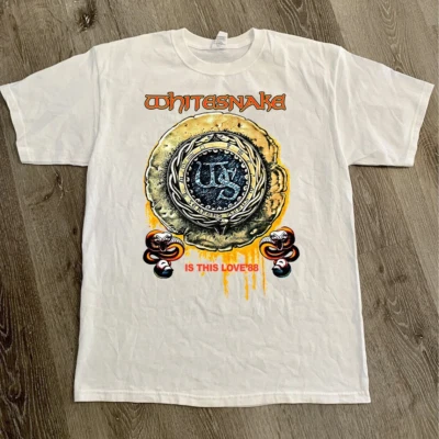 T-shirt unisex Hot Whitesnake Band regalo per fan bianca S-2345XL TMB2221 - Immagine 1 di 3