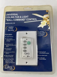 Universal In-Wall Ceiling Fan Remote Control Hampton Bay Harbor Breeze Litex - Picture 1 of 2