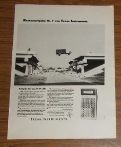 Seltene Werbung TEXAS INSTRUMENTS TI-57 LCD Taschenrechner 1982 - Picture 1 of 1