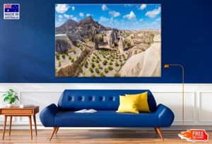 Cappadocia Summer Day & Blue Sky Wall Canvas Home Decor Australian Made Quality - Picture 1 of 3