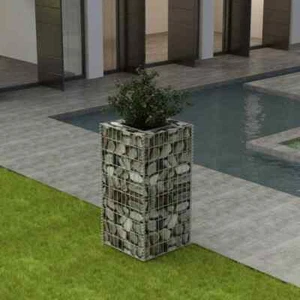 Gabion Planter Galvanised Steel Stone Basket Raised Bed Garden Wire Cage Fench - Picture 1 of 6