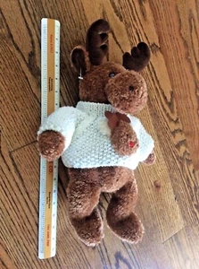 Neu Etikett GUND Elch 17 Zoll großer weißer Pullover BEST FRIENDS weiches Kissen Spielzeug Plüschtier - Bild 1 von 10