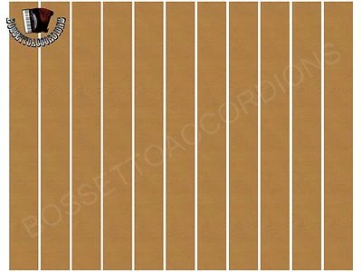 BOSSETTO ACCORDIONS Accordion BELLOWS TAPE ANTIQUE GOLD PLAIN Roll 19mm x 8.89m (350 inches)